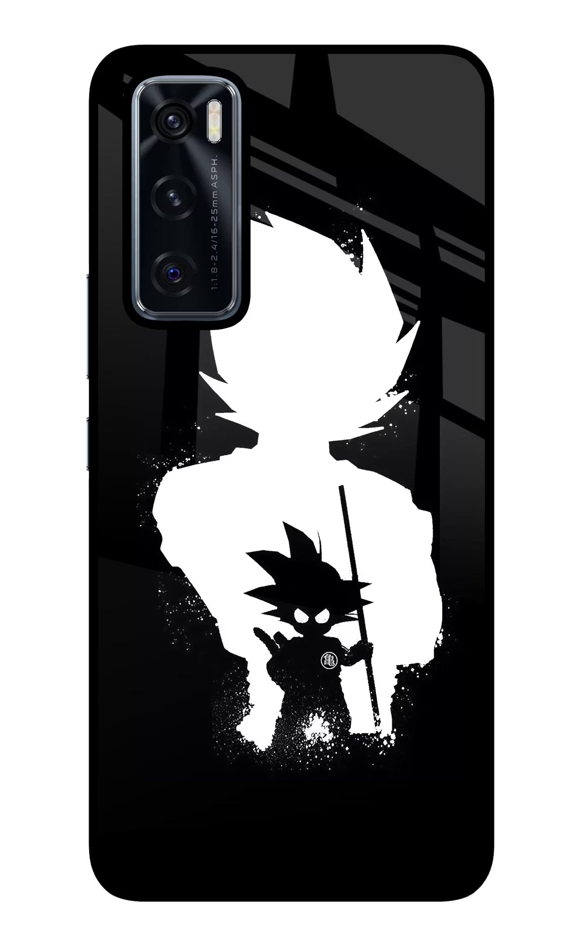 Goku Shadow Vivo V20 SE Glass Case Back Cover by Casekaro