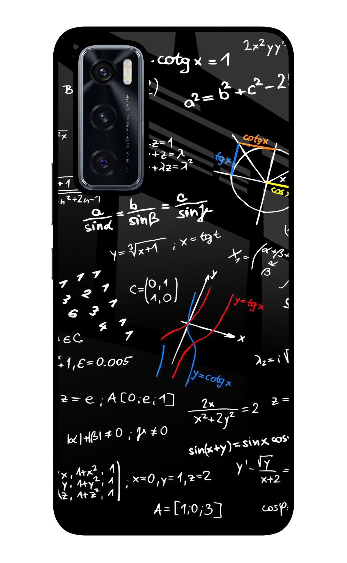 Mathematics Formula Vivo V20 SE Glass Case