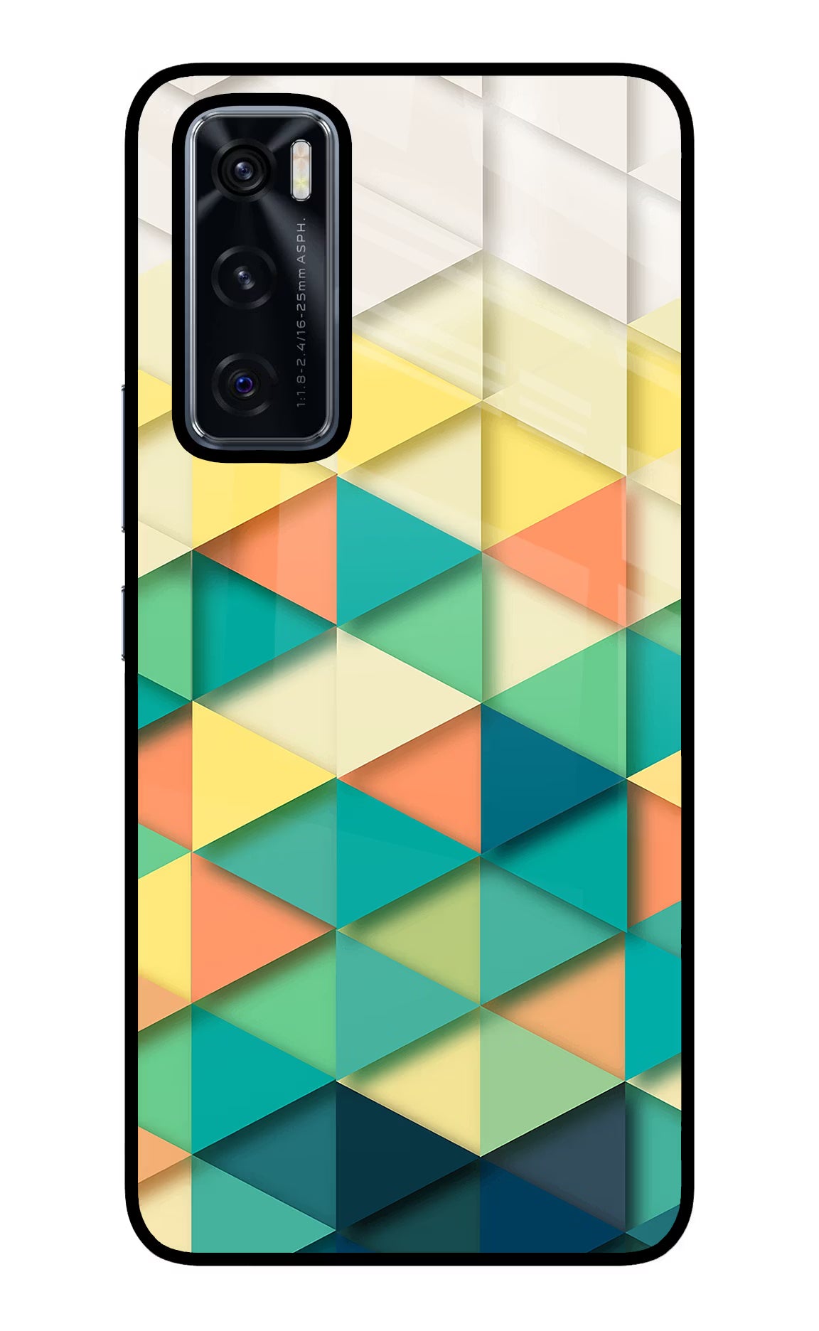 Abstract Vivo V20 SE Glass Case Back Cover by Casekaro