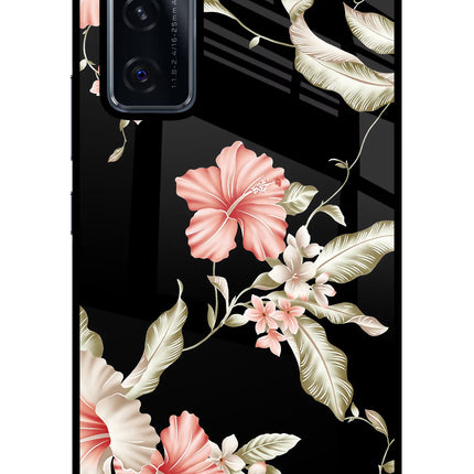Flowers Vivo V20 SE Glass Case Back Cover by Casekaro