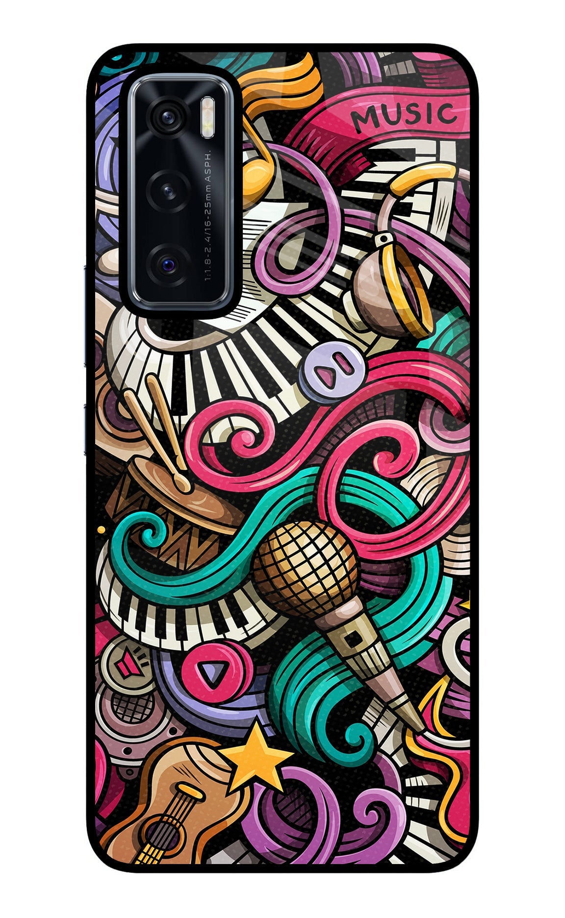 Music Abstract Vivo V20 SE Back Cover