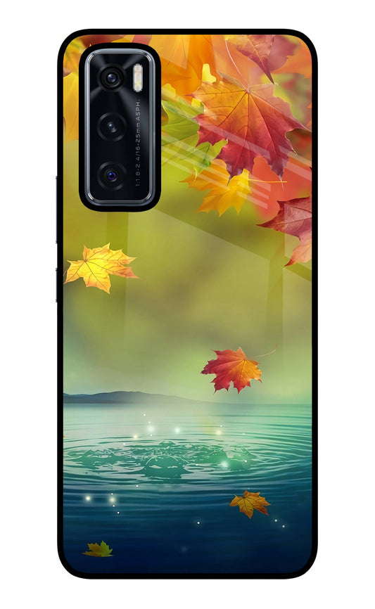 Flowers Vivo V20 SE Glass Case