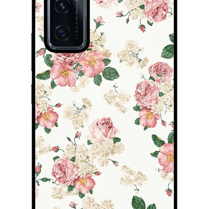 Flowers Vivo V20 SE Glass Case Back Cover by Casekaro