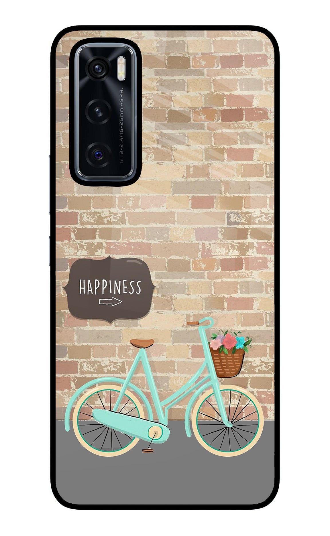 Happiness Artwork Vivo V20 SE Glass Case