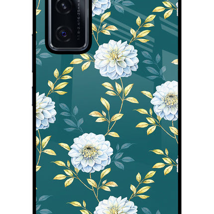 Flowers Vivo V20 SE Glass Case