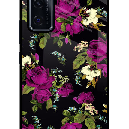 Flowers Vivo V20 SE Glass Case