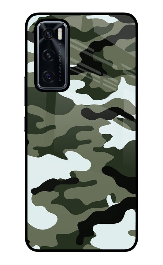 Camouflage Vivo V20 SE Glass Case