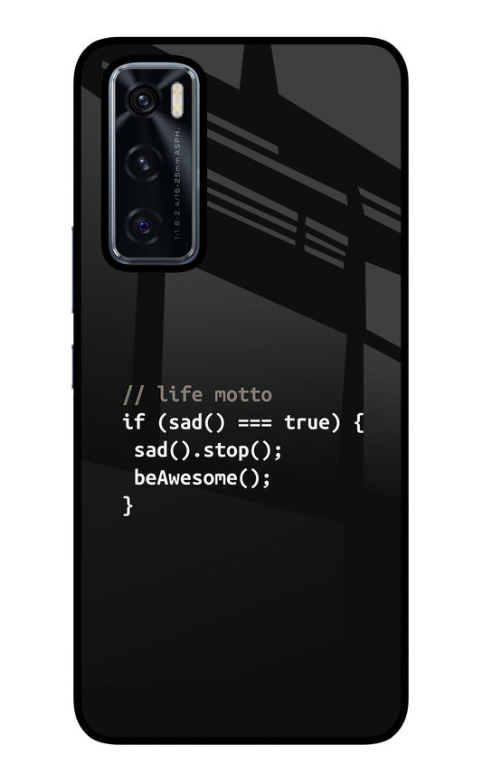 Life Motto Code Vivo V20 SE Glass Case