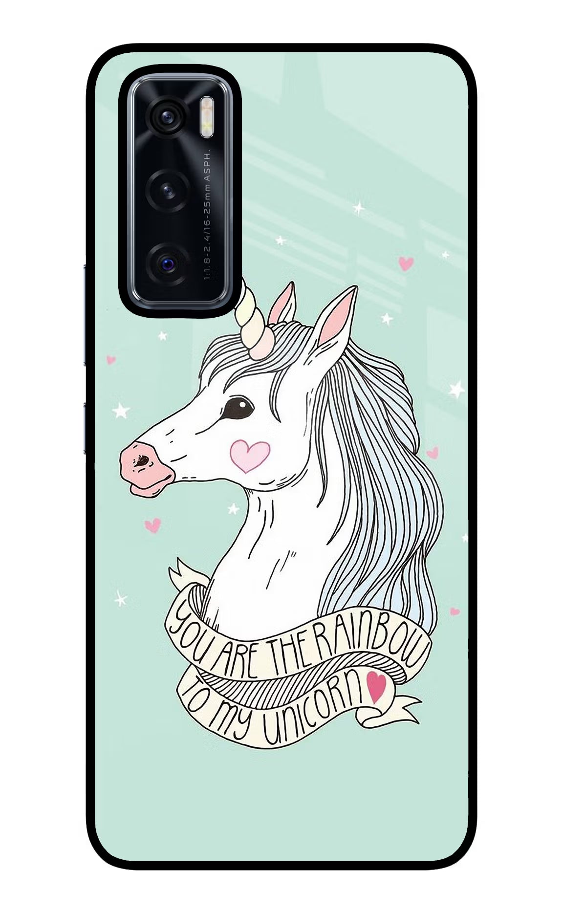 Unicorn Wallpaper Vivo V20 SE Glass Case Back Cover by Casekaro