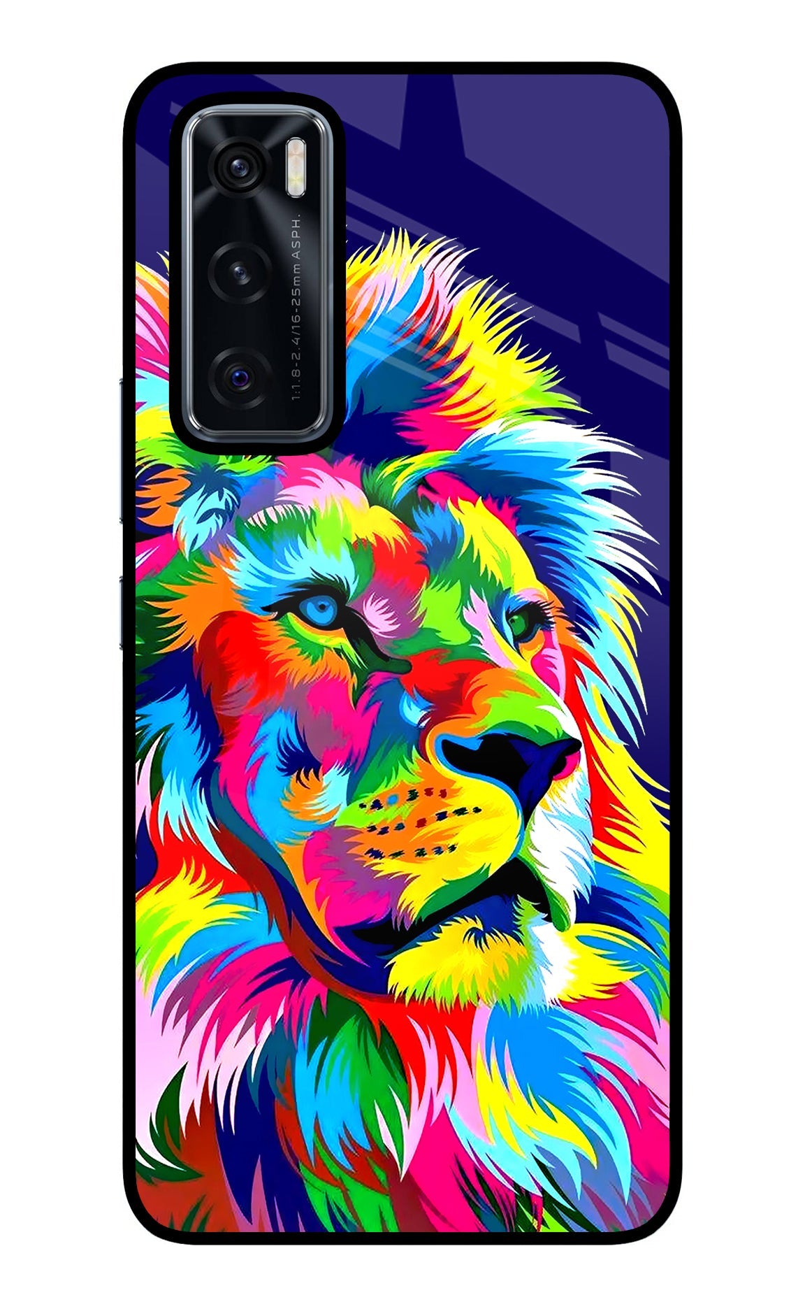 Vector Art Lion Vivo V20 SE Glass Case