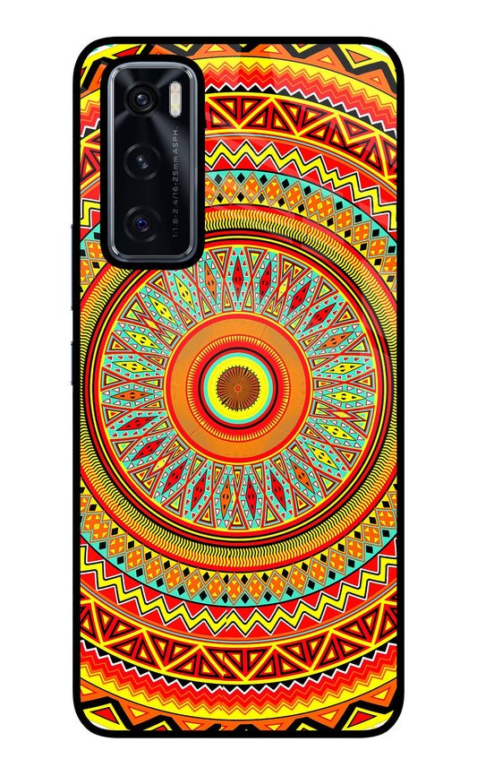 Mandala Pattern Vivo V20 SE Glass Case