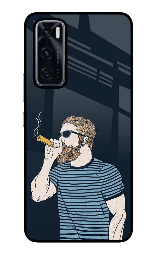 Smoking Vivo V20 SE Glass Case