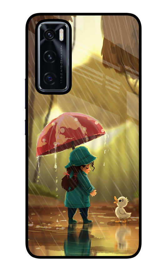 Rainy Day Vivo V20 SE Glass Case