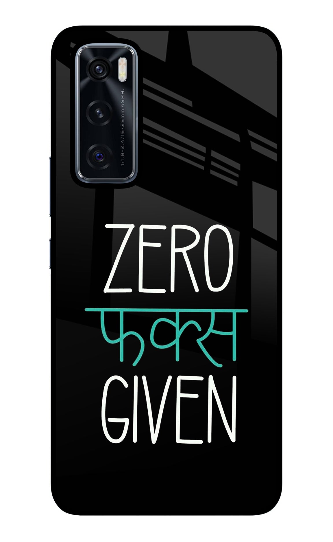 Zero Fucks Given Vivo V20 SE Glass Case