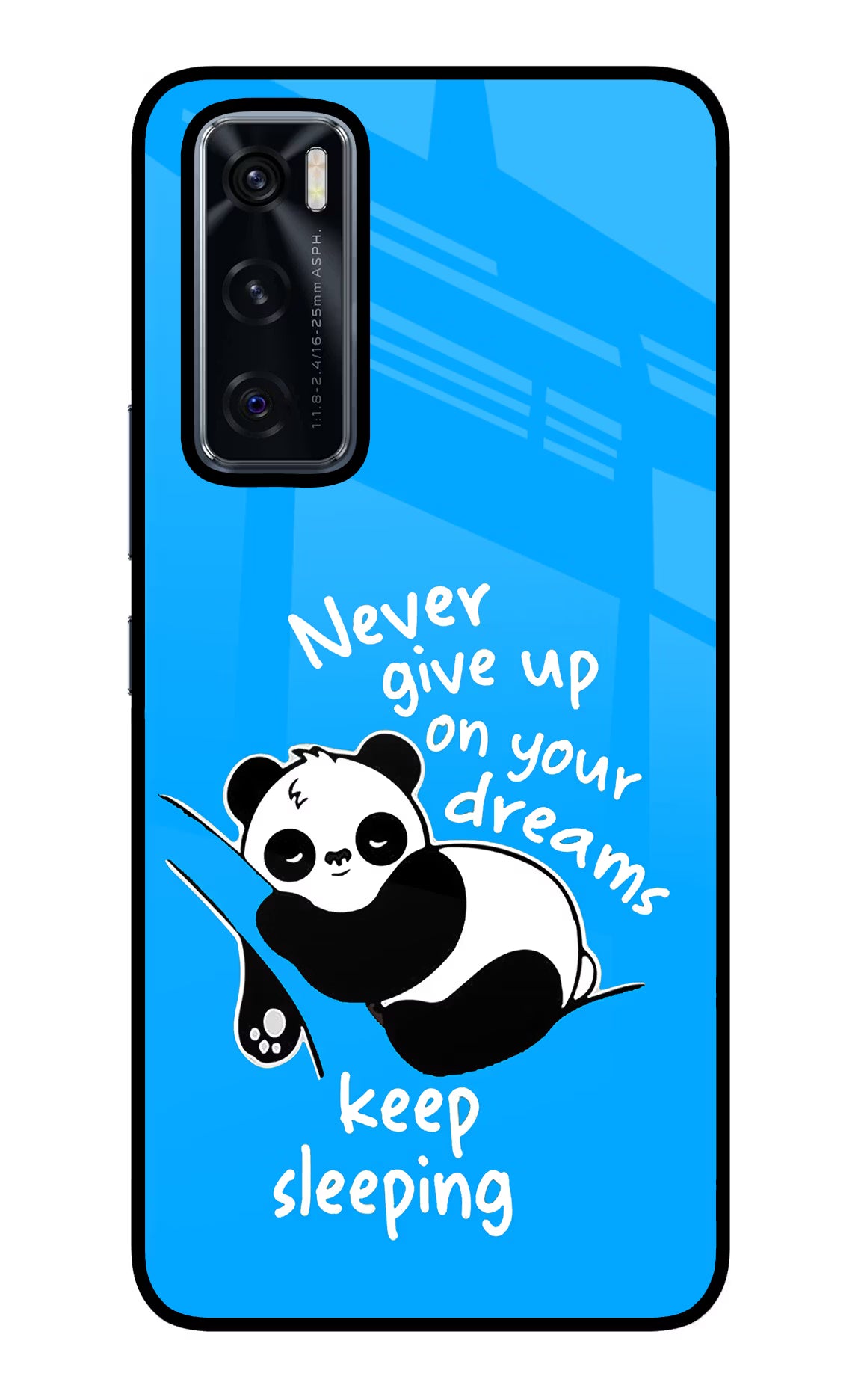 Keep Sleeping Vivo V20 SE Glass Case Back Cover by Casekaro