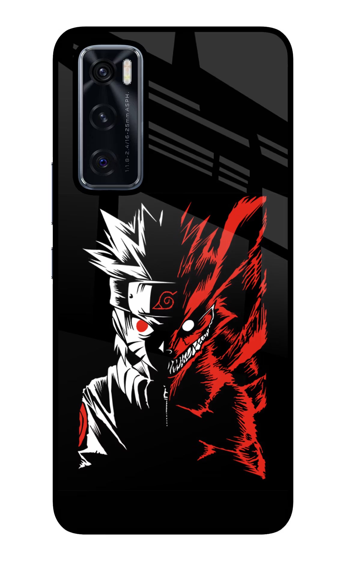 Naruto Two Face Vivo V20 SE Glass Case Back Cover by Casekaro