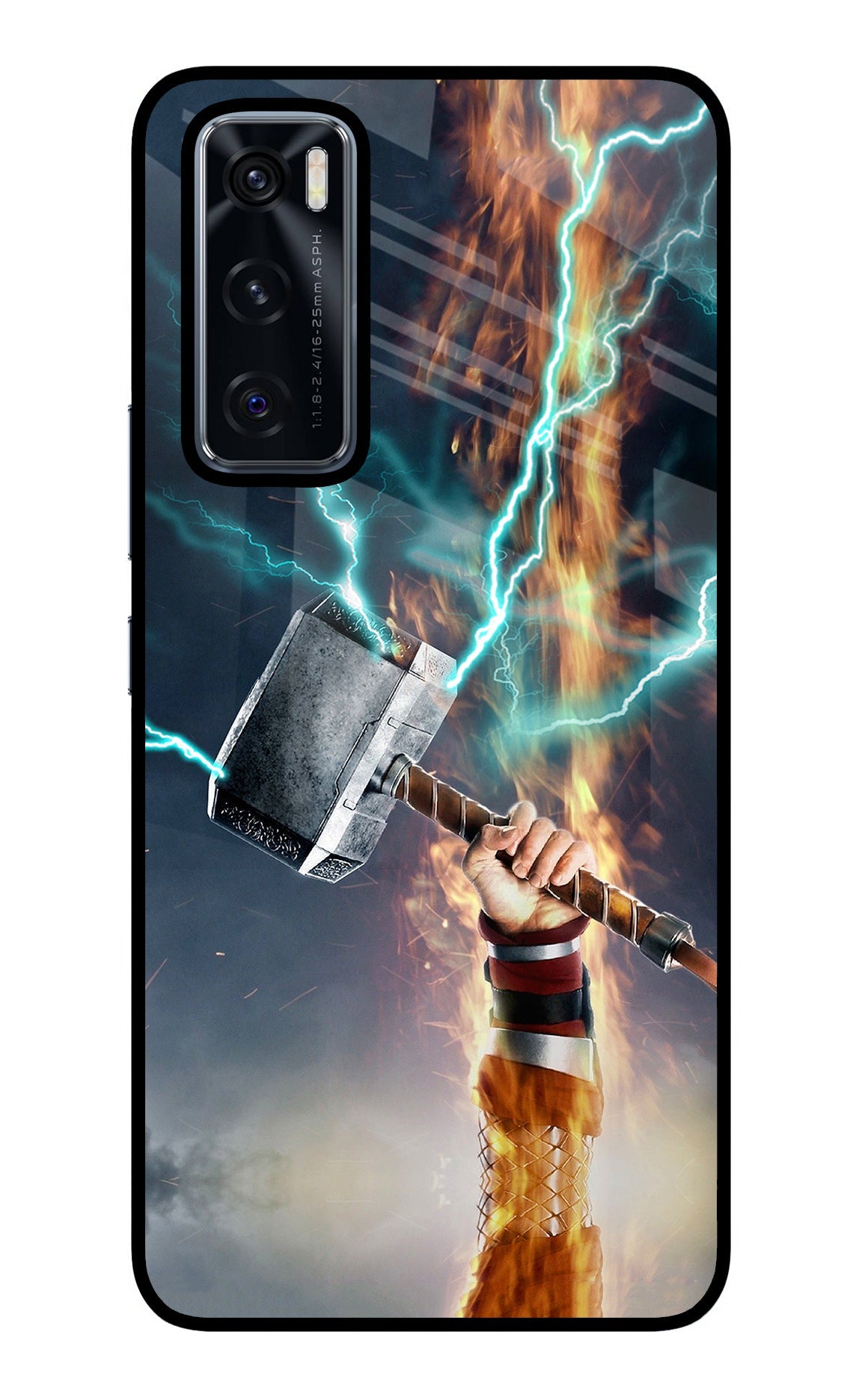 Thor Hammer Mjolnir Vivo V20 SE Glass Case