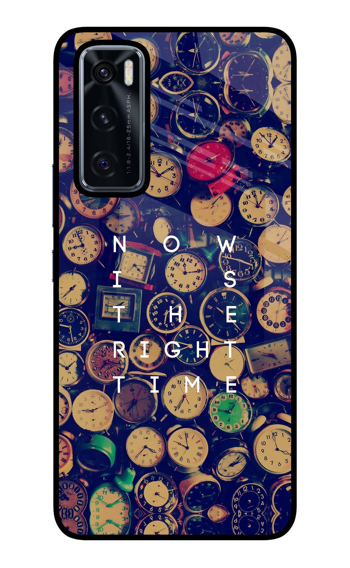 Now is the Right Time Quote Vivo V20 SE Glass Case