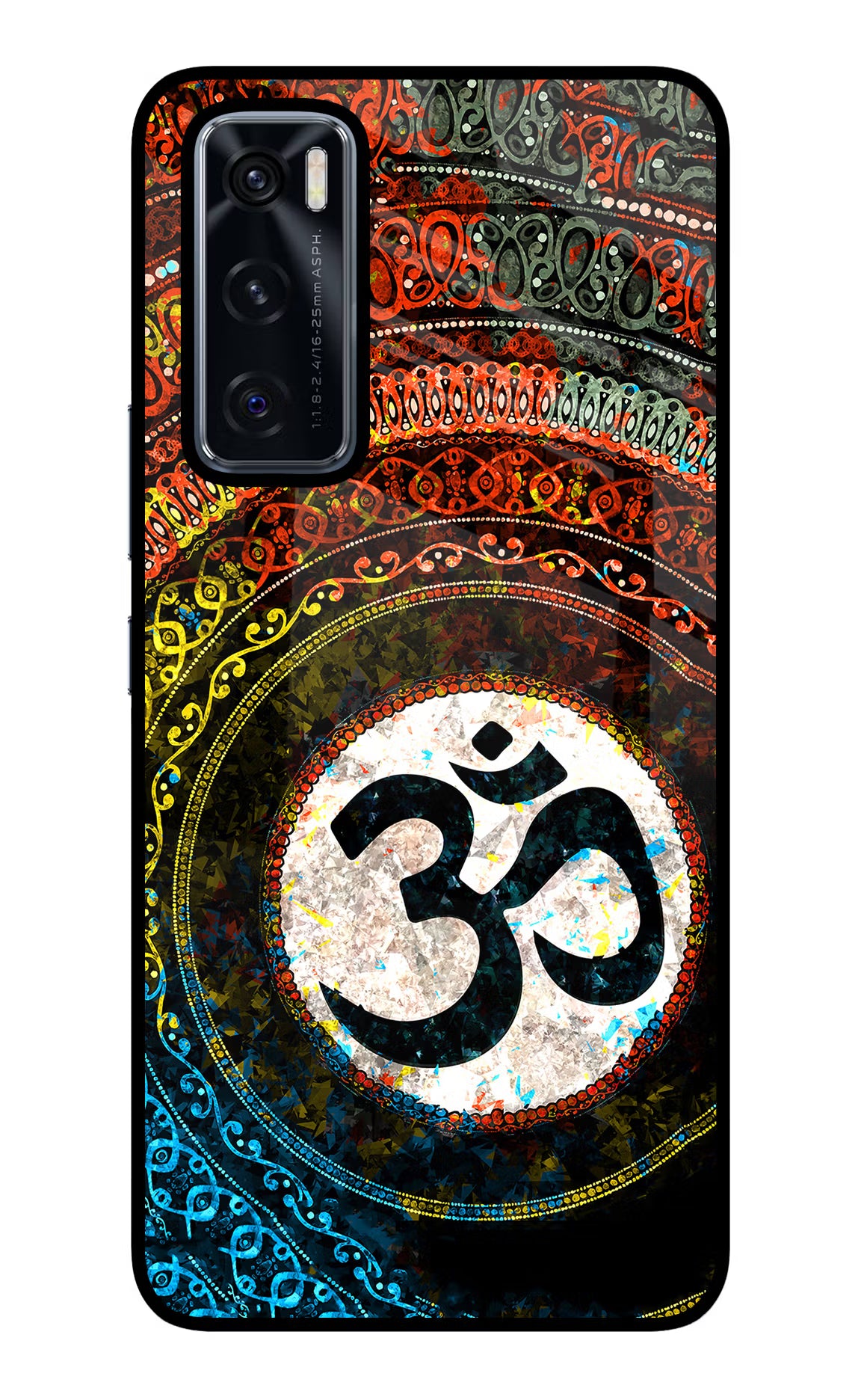 Om Cultural Vivo V20 SE Glass Case Back Cover by Casekaro