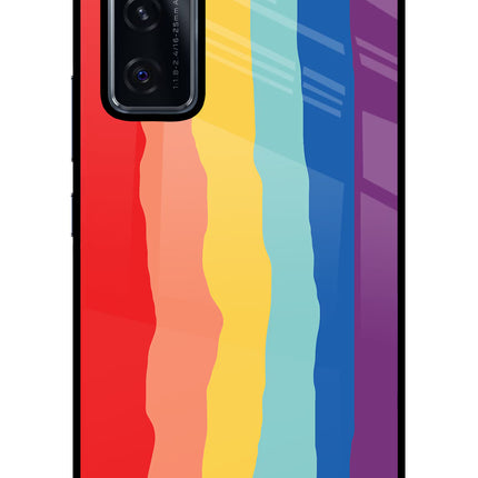 Rainbow Vivo V20 SE Glass Case Back Cover by Casekaro