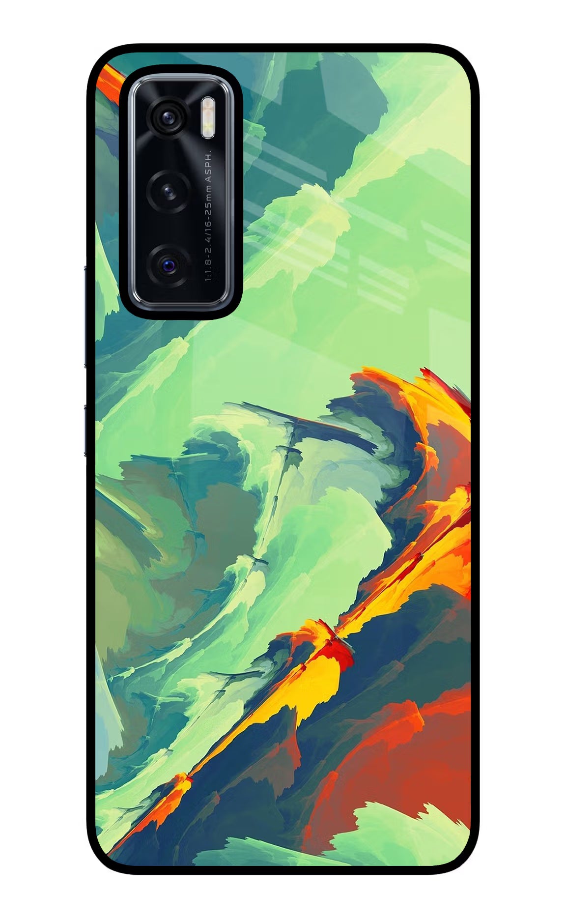 Paint Art Vivo V20 SE Glass Case Back Cover by Casekaro