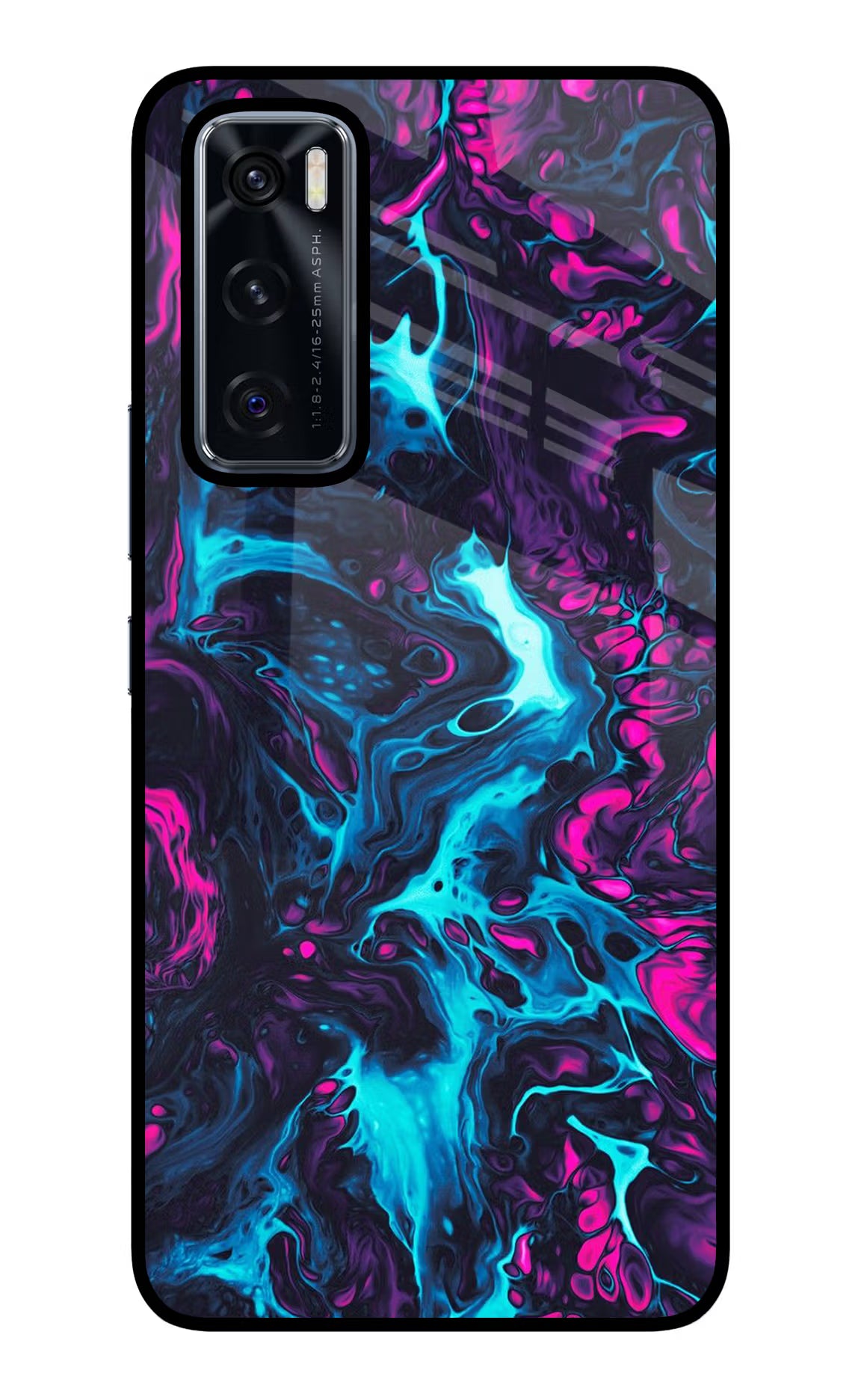 Abstract Vivo V20 SE Glass Case Back Cover by Casekaro