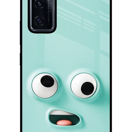 Funny Cartoon Vivo V20 SE Glass Case Back Cover by Casekaro