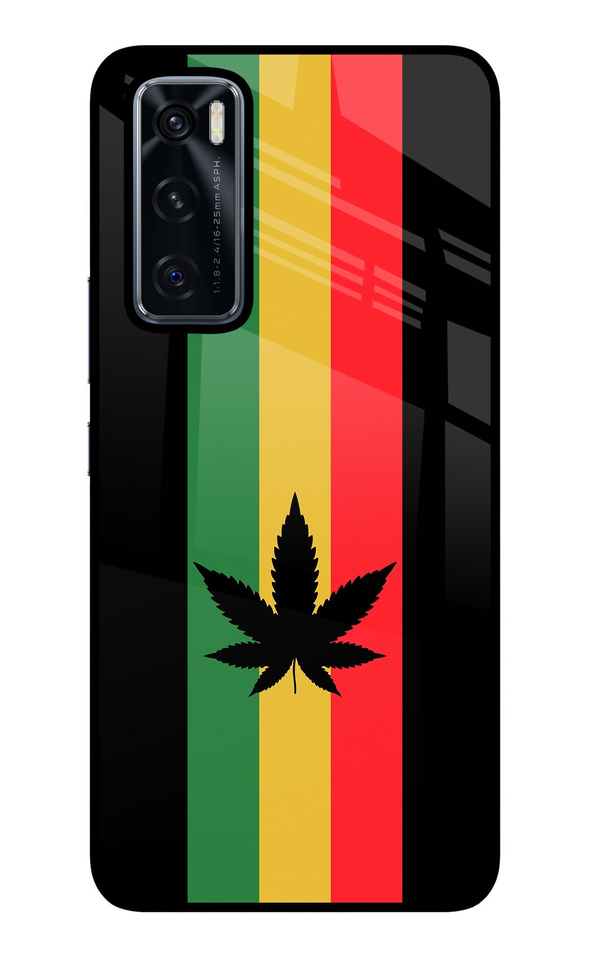 Weed Flag Vivo V20 SE Glass Case