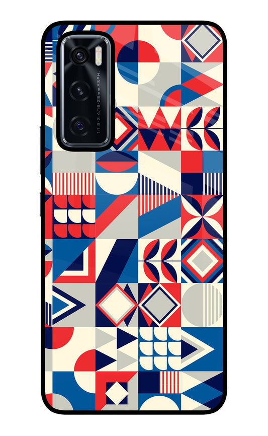 Colorful Pattern Vivo V20 SE Glass Case