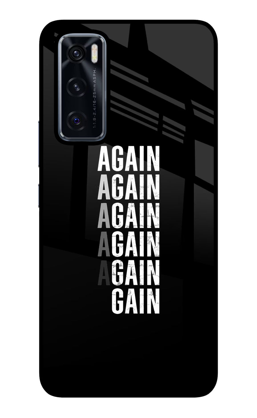 Again Again Gain Vivo V20 SE Back Cover, Glass case
