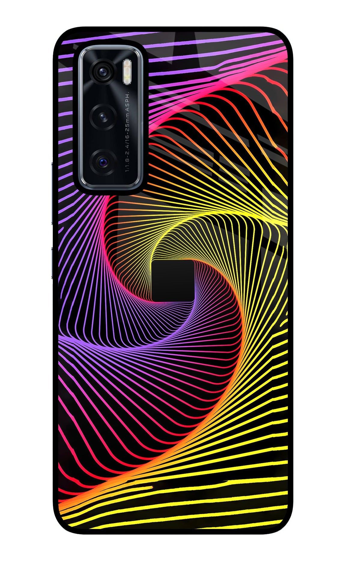 Colorful Strings Vivo V20 SE Glass Case