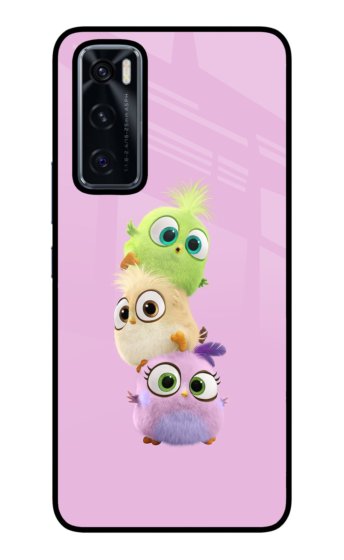 Cute Little Birds Vivo V20 SE Glass Case