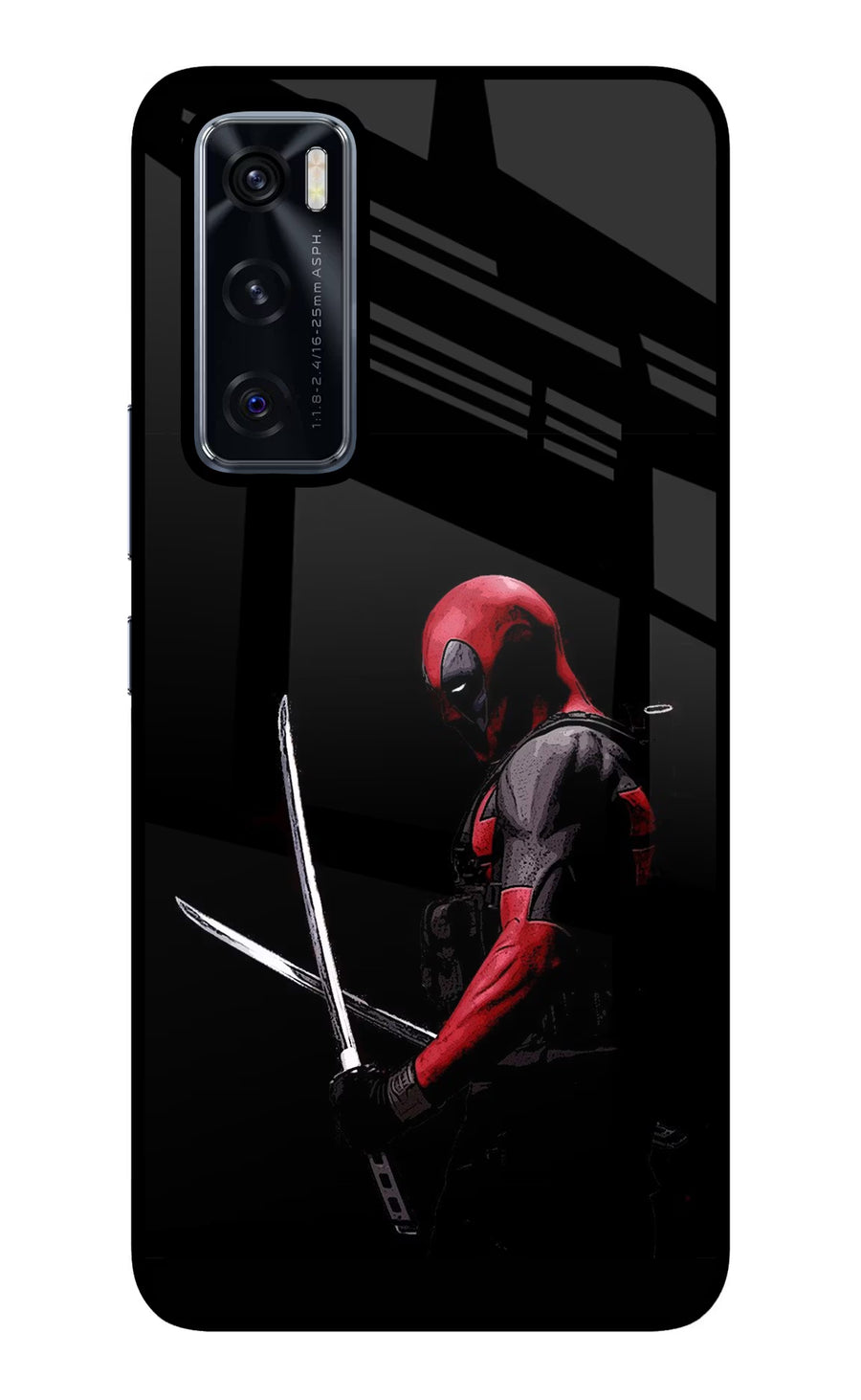 Deadpool Vivo V20 SE Back Cover, Glass case