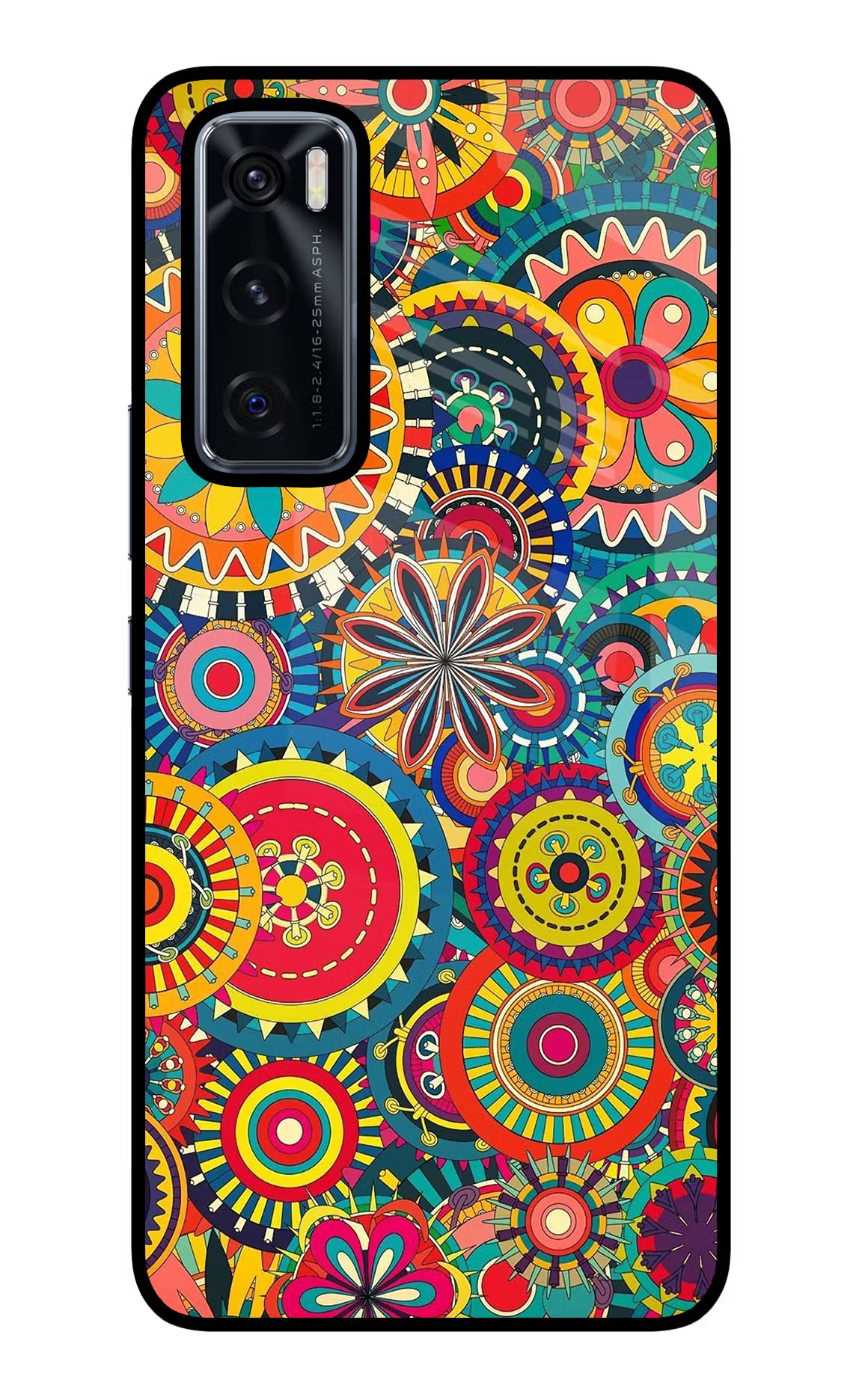 Gol Gol Art Vivo V20 SE Glass Case Back Cover by Casekaro