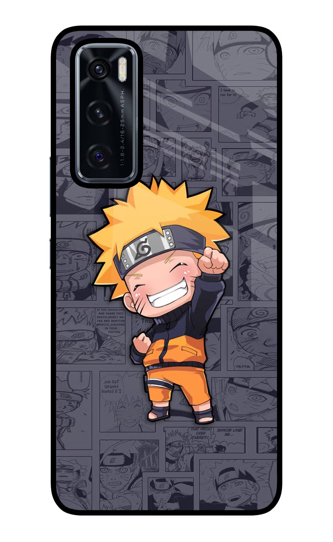 Chota Naruto Vivo V20 SE Glass Case Back Cover by Casekaro