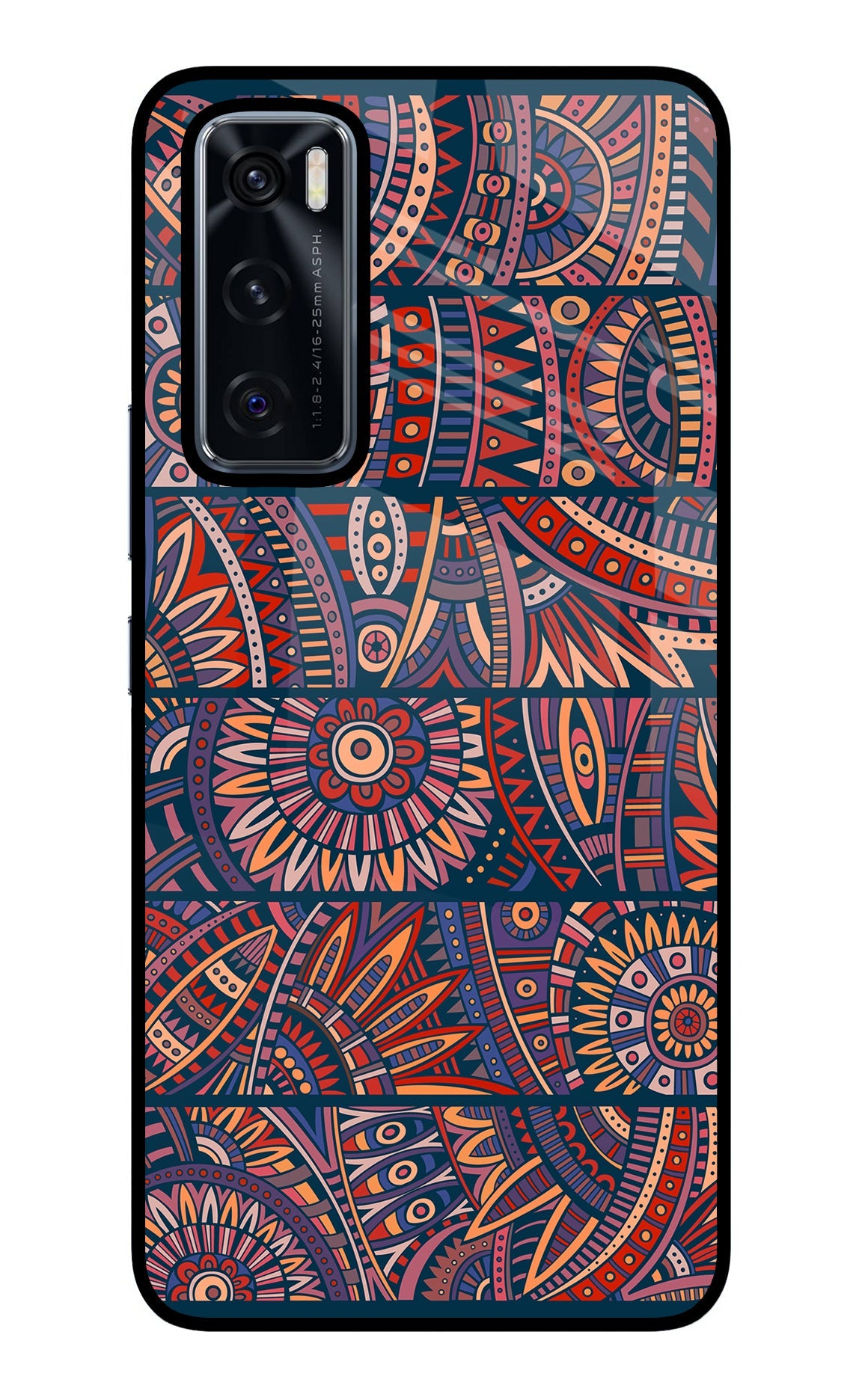 African Culture Design Vivo V20 SE Glass Case