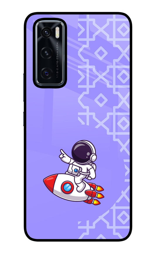 Cute Astronaut Vivo V20 SE Glass Case