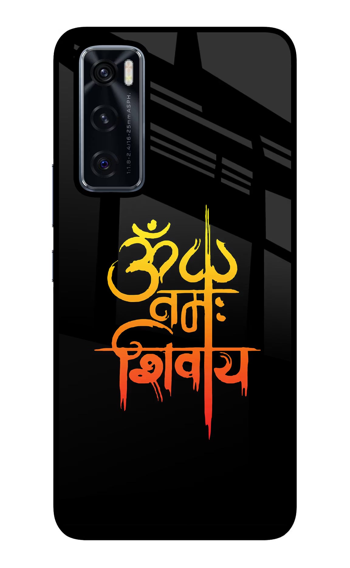 Om Namah Shivay Vivo V20 SE Glass Case Back Cover by Casekaro