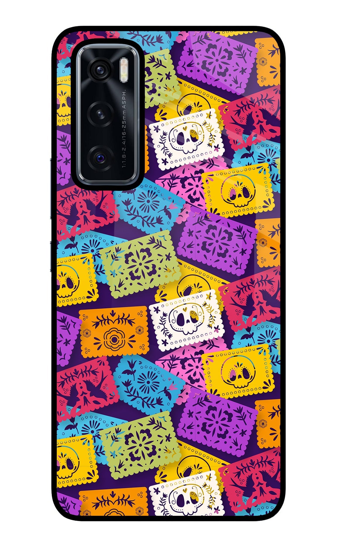 Mexican Pattern Vivo V20 SE Glass Case