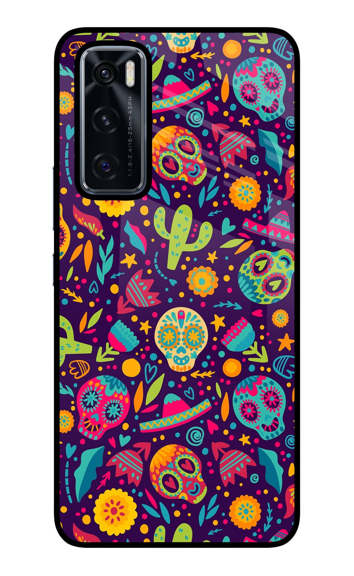 Mexican Design Vivo V20 SE Glass Case