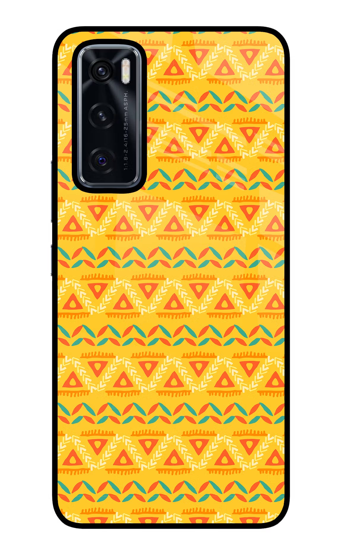Tribal Pattern Vivo V20 SE Glass Case Back Cover by Casekaro
