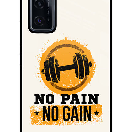 No Pain No Gain Vivo V20 SE Glass Case