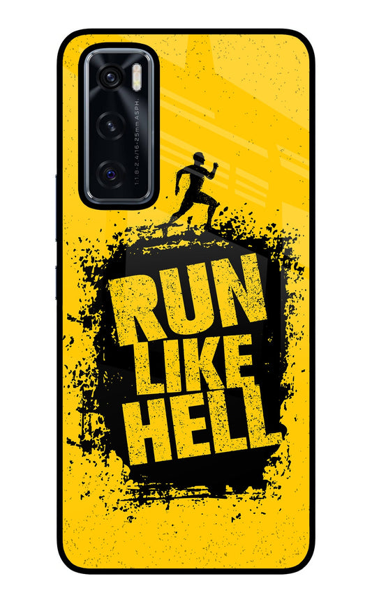 Run Like Hell Vivo V20 SE Glass Case