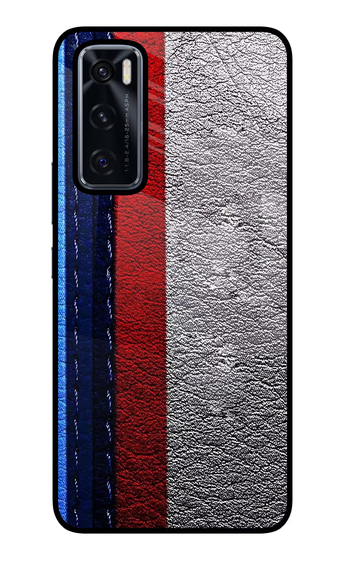 BMW Stripes Vivo V20 SE Glass Case Back Cover by Casekaro