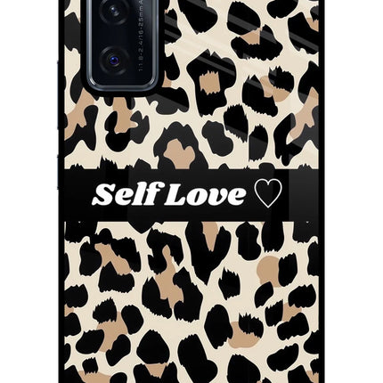 Leopard Print Self Love Vivo V20 SE Glass Case