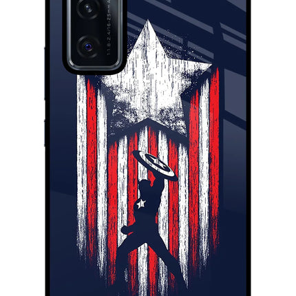 Captain America Marvel Art Vivo V20 SE Glass Case