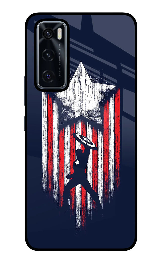 Captain America Marvel Art Vivo V20 SE Glass Case