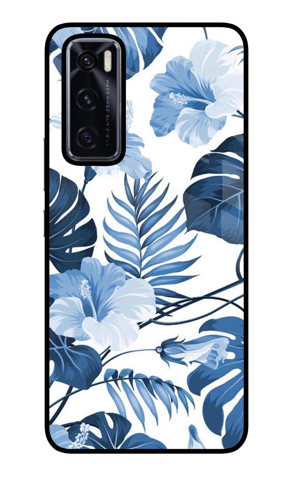 Fabric Art Vivo V20 SE Glass Case Back Cover by Casekaro