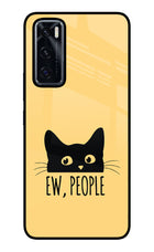 Ew People Catitude Vivo V20 SE Glass Case