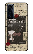 I am just a girl Vivo V20 SE Glass Case